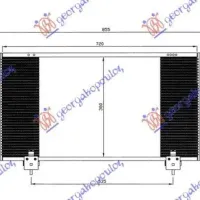 CONDENSOR PENTRU TOATE MODELELELE BENZINĂ-DIESEL (730x400x16)