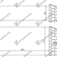 RADIATOR INTERCOOLER 1.2 THP MANUAL /AUTO/1.6 HDI-1.6 BLUEHDI MANUAL (300x157x80)Φ48.5