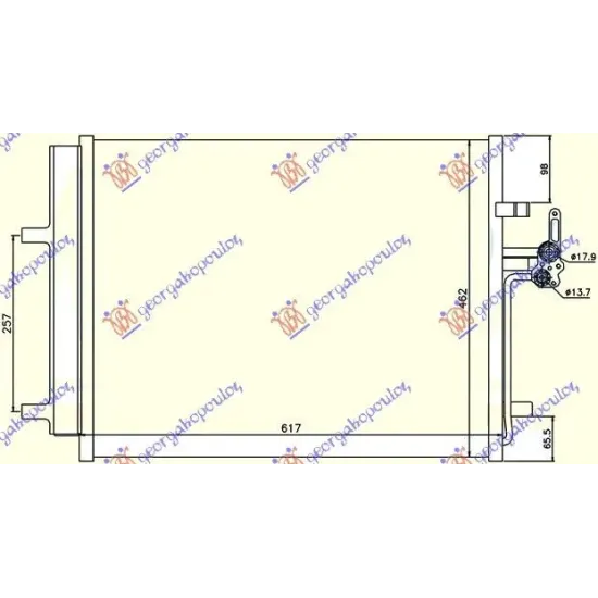 CONDENSOR 1.6-1.8BZ-2.0TDCi (58x46.5x1.6)