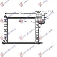 RADIATOR 99-03 2.2CDI MANUAL +AC (57x56) (MAHLE BEHR PREMIUM LINE)