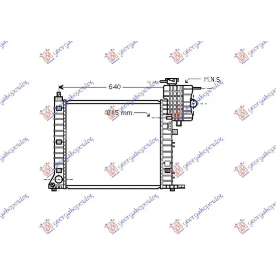 RADIATOR 99-03 2.2CDI MANUAL +AC (57x56) (MAHLE BEHR PREMIUM LINE)