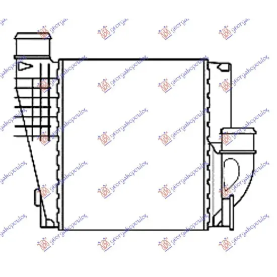 RADIATOR INTERCOOLER BENZINĂ -DSL (215x248x50)