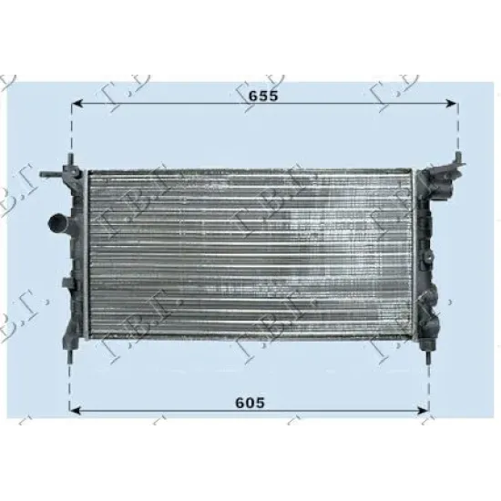 RADIATOR 1.2-1.4 -A/C (53x28) (DIAGONAL)