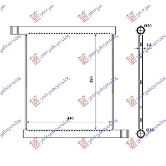 RADIATOR PENTRU TOATE (44x38) (MAHLE BEHR PREMIUM LINE)