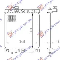 RADIATOR 1.0-1.3-1.4CC 16V +/- A/C(38x36.8) (KOYO)