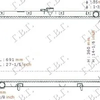 RADIATOR 1,6-2,0 16V (68x36)