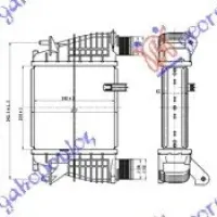 RADIATOR INTERCOOLER 1.2/1.6 TCE BENZINĂ 1.5 dCi (210x205x64)