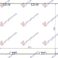 RADIATOR 1.5 DIESEL (+A/C) (49,4x41,5x2,3) UK (KOYO)