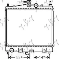 RADIATOR 1,4-1,6 BENZINĂ (38x44x1,6) (KOYO)