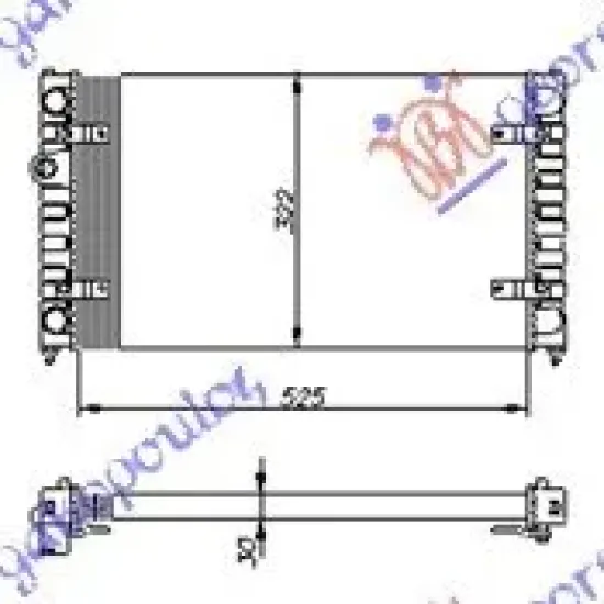 RADIATOR 1.4-1.6BZ-1.7-1.9SDi -AC(52x32)