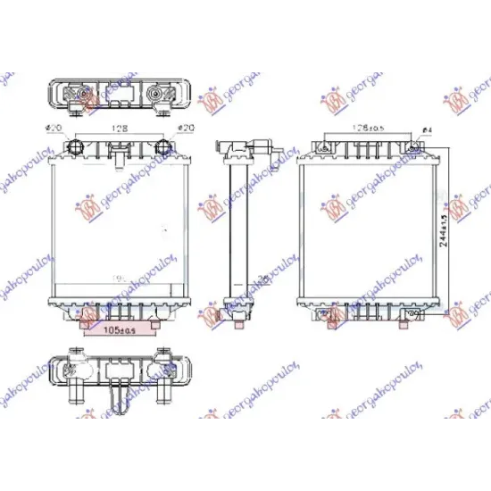 RADIATOR ADDIȚIONAL S8 4,0 TFSI BENZINĂ AUTOMATIC (195x190)