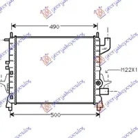 RADIATOR 1,1-1,2 I W. A/C (43x39.5)