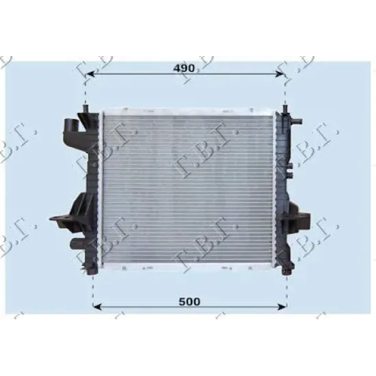 RADIATOR 1,1-1,2 I W. A/C (43x39.5)