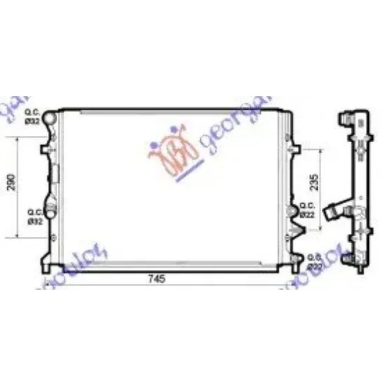 RADIATOR 1.2 TSi BENZINĂ (650x400) (MAHLE BEHR)