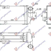 RADIATOR INTERCOOLER 1.6 T-GDI BENZINĂ (290x178x90)