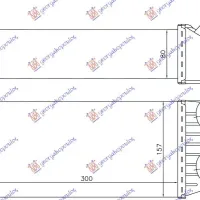 RADIATOR INTERCOOLER 1.6 HDi DIESEL (300x155x80)