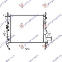 RADIATOR 1,1cc I 8V-1.2cc 16V (43x37,7)FĂRĂ A/C