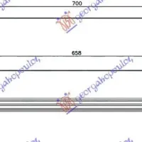 RADIATOR INTERCOOLER 1,6-16V TURBO (655x156x
