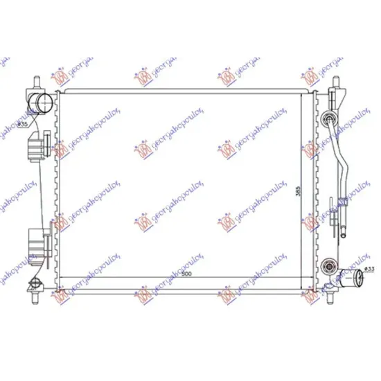 RADIATOR BENZINĂ 1.4 16v/1.6 16v (AUTO) (500x380)