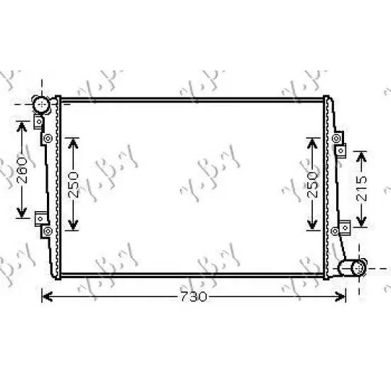 RADIATOR 2.0 TFSi BENZINĂ -1.6, 2.0 Tdi DIESEL (650x450) (MECANICĂ)