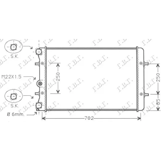 RADIATOR ALL MOD. BZ/DS Μ/A +/A/C (65x41,5)