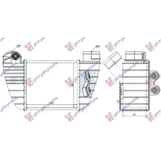 RADIATOR INTERCOOLER 1.8T (S3) (185x165x85)