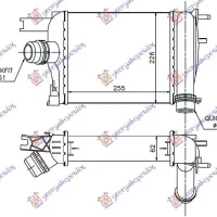 RADIATOR INTERCOOLER 1.3 TCE BENZINĂ (255x226x62)