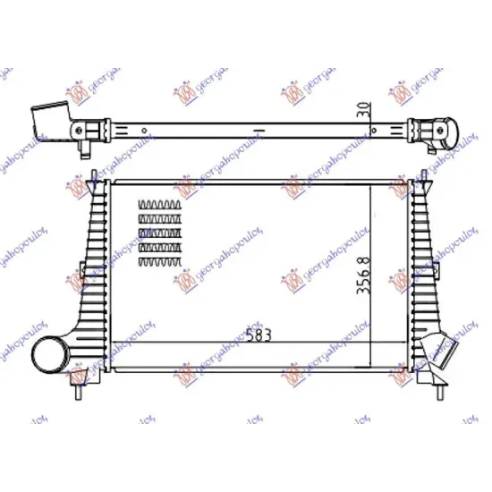 RADIATOR INTERCOOLER BENZINĂ-DIESEL (580x365x30)