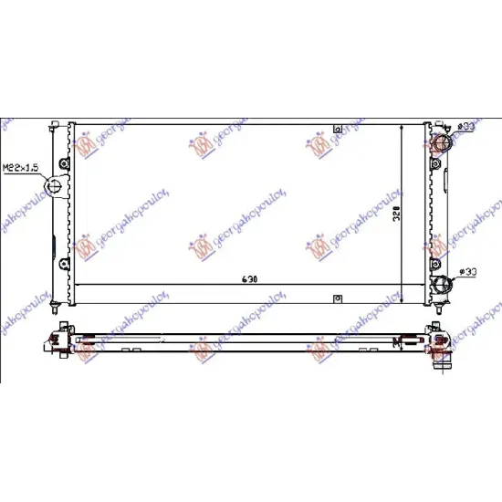 RADIATOR 1,6 8V-1,8 16V-2,0 (63x32)