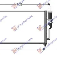 CONDENSOR BENZINĂ-DIESEL MANUAL (610x350x16)