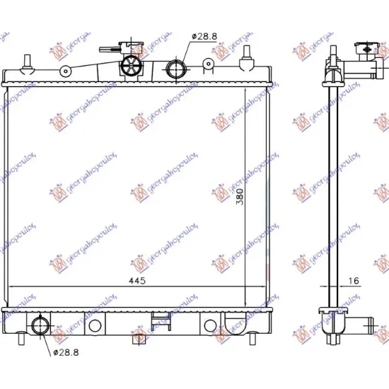 RADIATOR 1.0-1.2-1.2-1.4-1.6 BENZINĂ JAPONIA