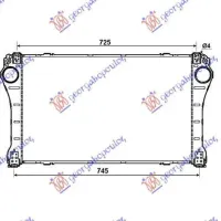 RADIATOR INTERCOOLER 2.0-2,2 D4D (690x367x26)