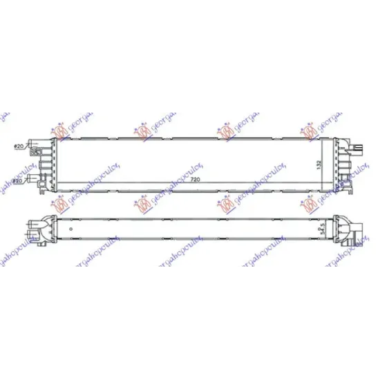 ADDITIONAL RADIATOR 3.0 TFSI/SQ5 PETROL 2.0 Tdi DIESEL (720x132x55)