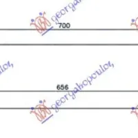 RADIATOR INTERCOOLER 2.0 D DIESEL (655x160x40) (Φ50)