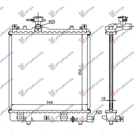 RADIATOR 1,0-1,2(35x35) JAPONIA