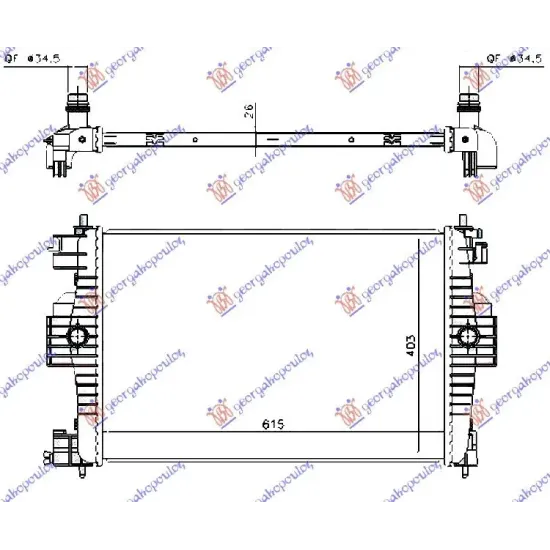 RADIATOR 1,6i-16V (61,3x40,5) 10- (MAHLE BEHR)