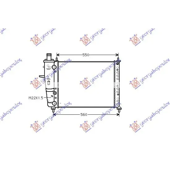 RADIATOR 1,2-1,4-1,6 -A/C (48x41,5)