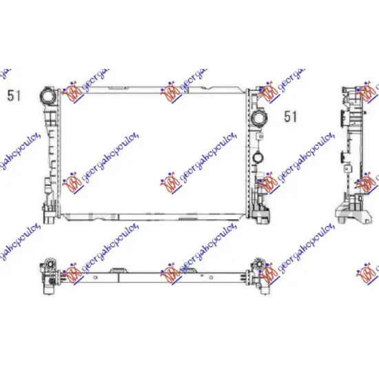 RADIATOR 5.5-6.2 AMG PETROL MANUAL/AUTOMATIC (640x430)