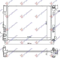 RADIATOR 0.9 IG-T PETROL - 1.5 dCi DIESEL (510x395x12)