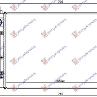 RADIATOR 1.6 DDiS DIESEL MANUAL (623x415x27) (KOYO)