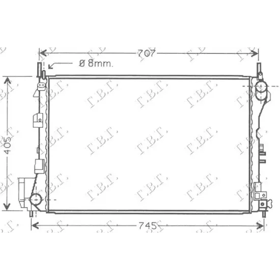 RADIATOR 1.8-2.2 BENZINĂ MANUAL (650x415x34) (MECANIC)