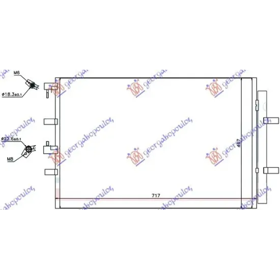 CONDENSOR 1.0 EcoBoost BENZINĂ-2.0 DIESEL (71,7x46,7)