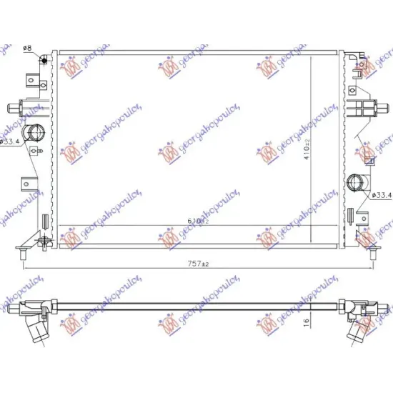 RADIATOR 1.6 BENZINĂ/HYBRID (610x410x16)