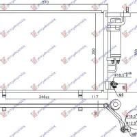 CONDENSOR 1.4-1.6 EFi BENZINĂ - 1.5 TDCi DIESEL (520x320x16)