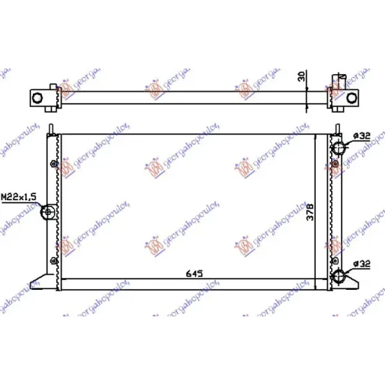 RADIATOR 2,0i-8V-1,9TD(64,5x37,8) -00 (VALEO CLASSIC)