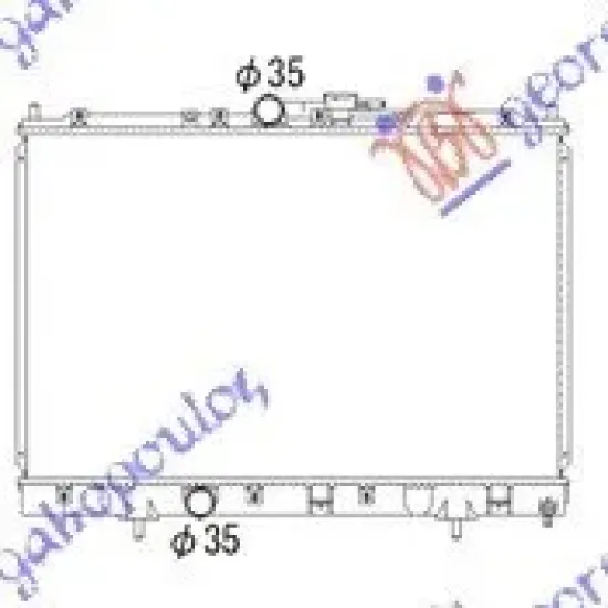 RADIATOR 1,8-2,0 cc (42,5x65,8x16) MECH.