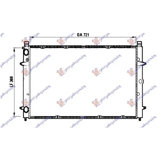 RADIATOR 1.8-2.0-2.5-2.8 BENZINĂ - 1.9-2.4 D/TD - 2.5 TDI DIESEL (720x360x32) (VALEO CLASSIC)