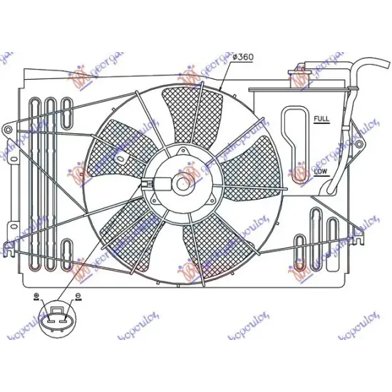 ANSAMBLU VENTILATOR RĂCIRE BENZINĂ (CU ȘURUB)