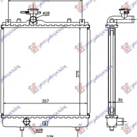 RADIATOR 1.3 +/- A/C (37,5x36) -03 JAPONIA