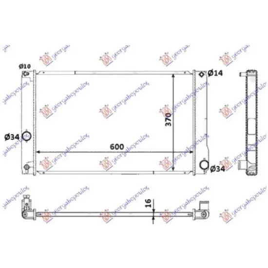 RADIATOR 1,8 HYBRID A/T (60x35x16) (KOYO)